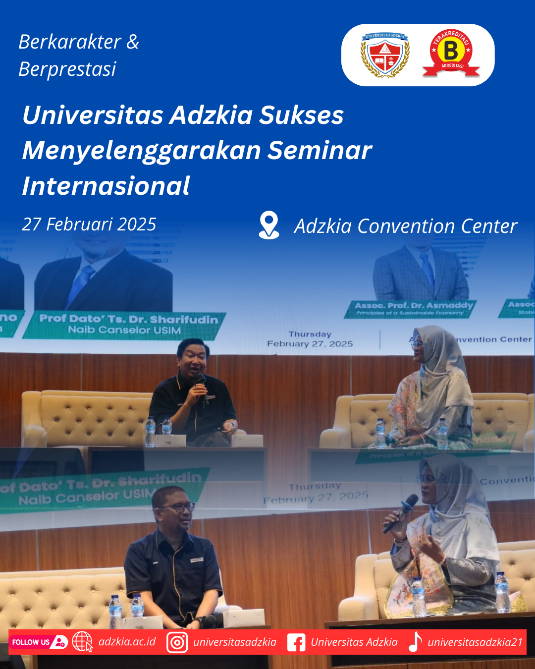 Universitas Adzkia Sukses Gelar Seminar Internasional Bertajuk "Sustainable Economy and Political Governance"